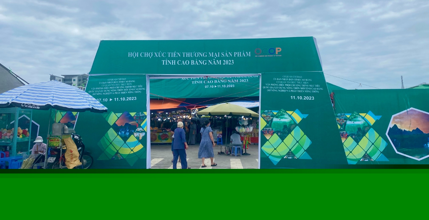 Hình ảnh Hội chợ xúc tiến thương mại sản phẩm OCOP tỉnh Cao Bằng năm 2023