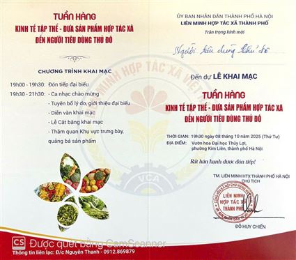 Tuần hàng Kinh tế tập thể - Đưa sản phẩm hợp tác xã đến người tiêu dùng Thủ đô