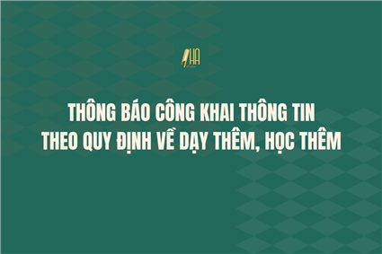 Công khai thông tin theo quy định về dạy thêm, học thêm