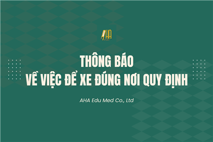 Thông báo về việc để xe đúng nơi quy định